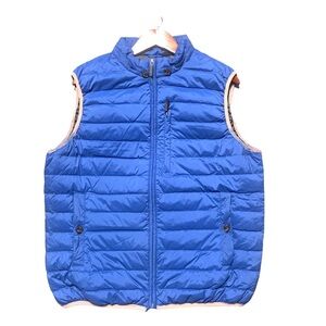 Ted Baker Blue Puffer Duck Down Vest Size XL